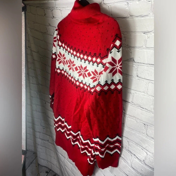 Women’s Oversized Christmas Winter Holiday Novelty‎ Turtleneck Festive Sweater L - Picture 3 of 6